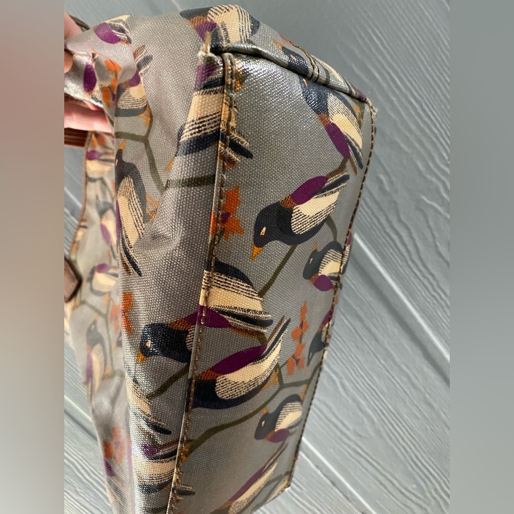 Vintage Fossil Key-Per Coated Canvas Shoulder Bag - image 6